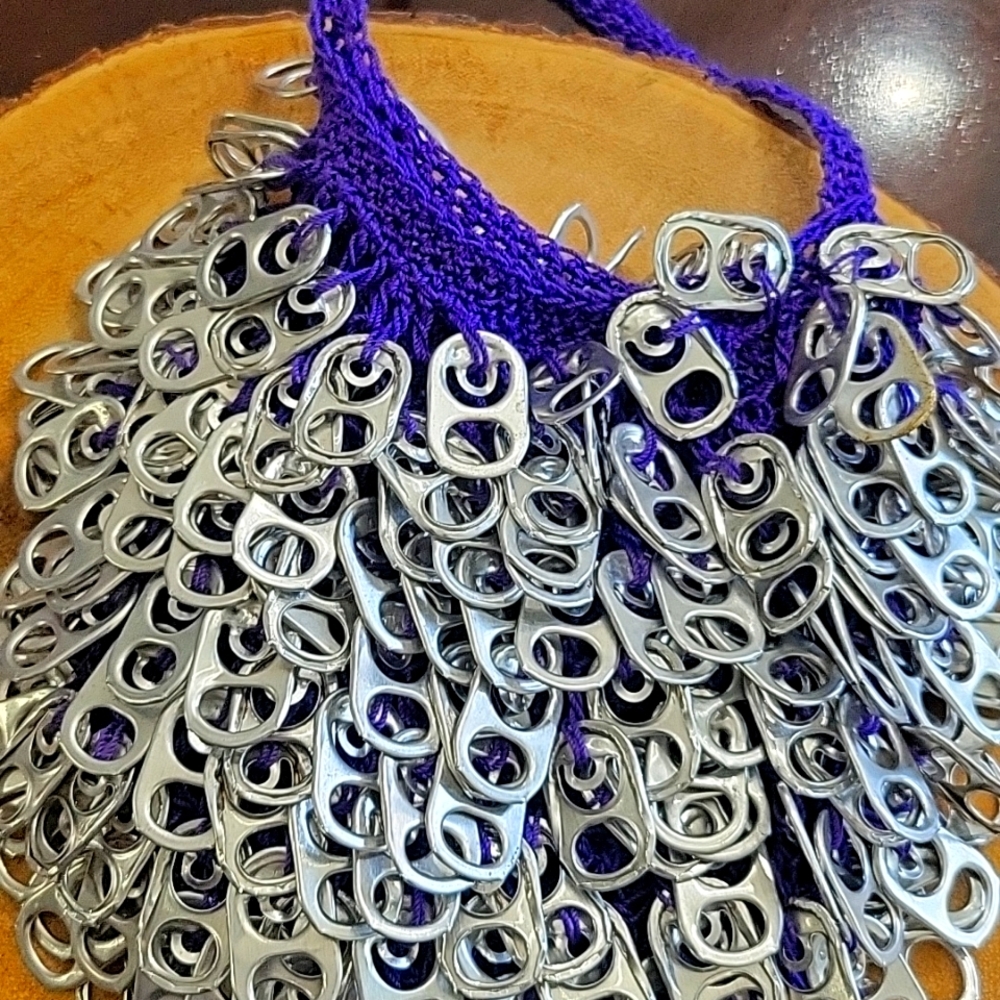 Handmade crochet mini purse.